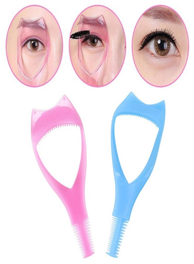 VASANA 2Pcs Mascara Shield Makeup Eyelash Tool Upper Lower Eye Lashes Protector Applicator Guide Helper With Eyelash Comb - Image 5